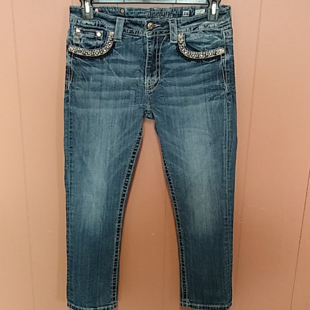 Miss Me Boyfriend Capris 28 Cropped 30x25